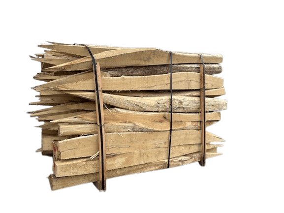 Robinia palen kwart gezaagd