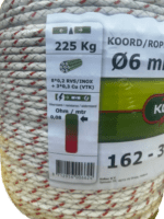 Koord 500m 6 mm bruin/wit - Afbeelding 3
