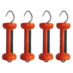 Softgrip poortgreep, oranje - cord/draad (4 stuks)