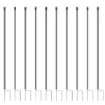 Hertenpaal kunststof (zwart, ø19mm - 1,70 meter, 10 stuks) - Afbeelding 2