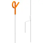 Veerstalen paal met krulisolator (10 stuks) - Afbeelding 2